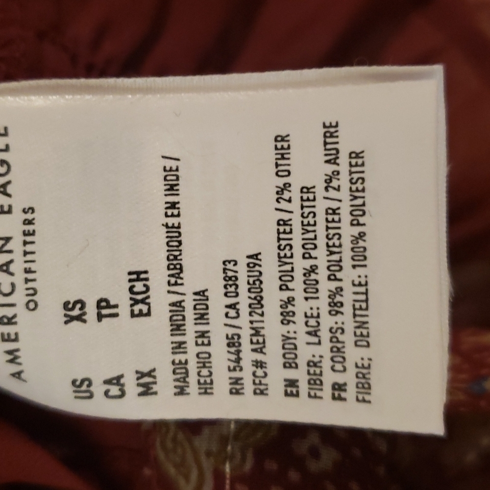 American Eagle Sheer Floral Ruffle Top NWT - Picture 15 of 16